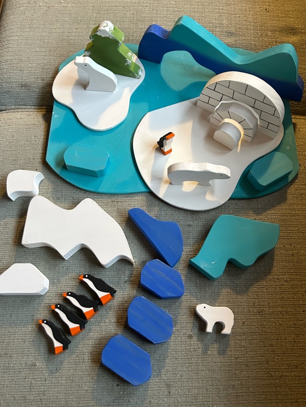Wooden toys - winter playscape